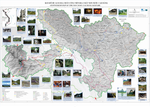 Cao Bang Geopark map